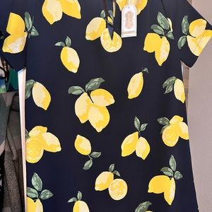 Brand New fun Dress with lemon print